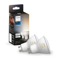 2 ampoules connecté Philips Hue variable E27 GU10 350lm IP20 blanc chaud ou froid