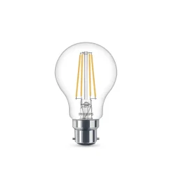 2 ampoules LED à filament A60 B22 806lm = 60W Ø6cm blanc chaud Philips