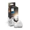 2 ampoules LED connecté Philips Hue GU10 400lm 5,2W 57W Bluetooth et Zigbee