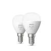 2 ampoules LED connectée Philips Hue IP20 E14 470lm 5,7W blanc chaud