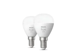 2 ampoules LED connectée Philips Hue IP20 E14 470lm 5,7W blanc chaud