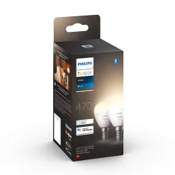 2 ampoules LED connectée Philips Hue IP20 E14 470lm 5,7W blanc chaud