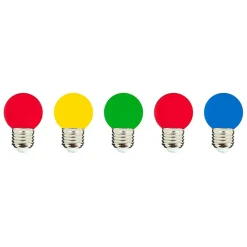 5 ampoules LED E27 45lm RGB IP20 Lumisky Party Bulb Color