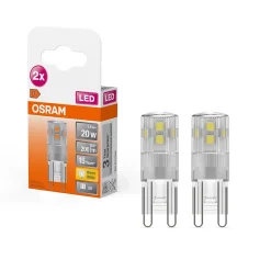 2 ampoules LED G9 200lm blanc chaud 1,9W Osram