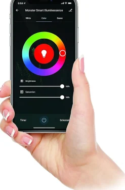 2 Ampoules LED Multicolore Monster Culot A19/E27 12 Possibilités de Couleurs avec Télécommande