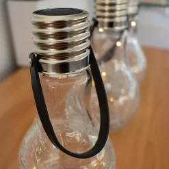 3 ampoules solaires CRACK EDISUN Transparent Verre H22cm