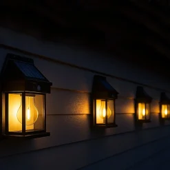 4 Appliques murales solaires SUNFLARE H17cm