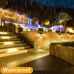 4 Appliques murales solaires SUNFLARE H17cm