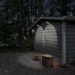 2 appliques murales solaires LED PEPE plastique noir LED integree pour exterieur