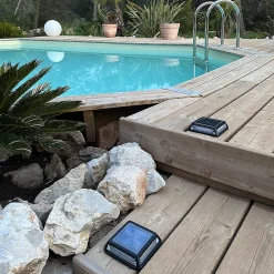 8 Balise solaires carrées QUADRY 12cm 60LM