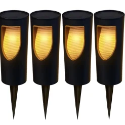 4 balises solaires à piquer GRILLY H34cm