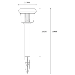 8 balises solaires à piquer RGB IP44 chrome