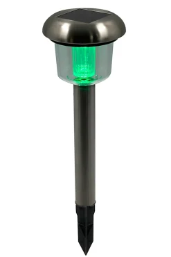 8 balises solaires à piquer RGB IP44 chrome