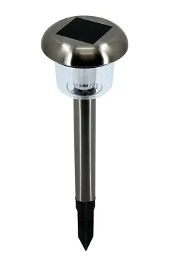 8 balises solaires à piquer RGB IP44 chrome