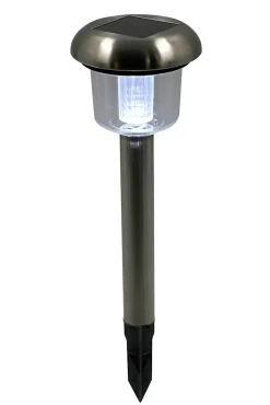 8 balises solaires à piquer RGB IP44 chrome