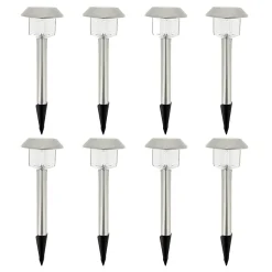 8 Balises solaires à planter ALESIA H39cm