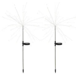 2 Balises solaires à planter FIREWORKS SPIKE H97cm