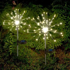 2 Balises solaires à planter FIREWORKS SPIKE H97cm