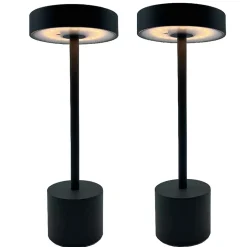 2 Lampe de table sans fil ROBY Gris H30cm