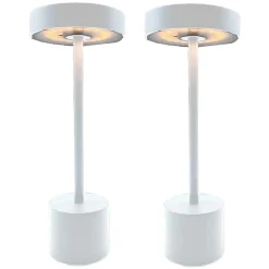 2 Lampe de table sans fil ROBY Blanc H30cm