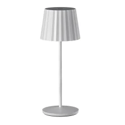 6 Lampes de table ABBY Blanc H30cm + base de chargement