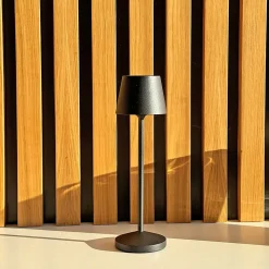 9 Lampes de table EMILY Noir + base de chargement