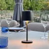 6 Lampes de table MINI KELLY Gris H22cm + base de chargement