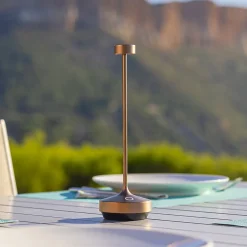 6 Lampes de table RUBY Cuivre H25cm + base de chargement