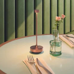 6 Lampes de table RUBY Cuivre H25cm + base de chargement