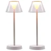 2 Lampes de table sans fil BEVERLY blanc H34cm