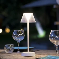 2 Lampes de table sans fil BEVERLY blanc H34cm