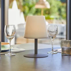 2 Lampes de table sans fil STANDY MINI Gris H25cm
