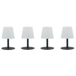 4 Lampes de table sans fil STANDY MINI Gris H25cm
