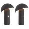 2 Lampes de table sans fil TOD Noir H28cm