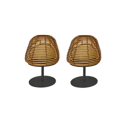 2 Lampes de table sans fil TWINS BOHEME H16cm