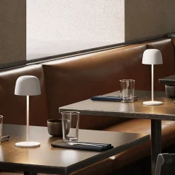 6 Lampes de table SOPHIA Blanc + base de chargement