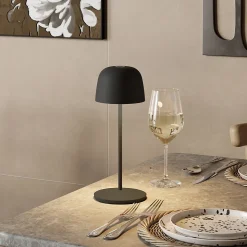 6 Lampes de table SOPHIA Gris + base de chargement