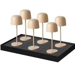 6 Lampes de table SOPHIA Sable + base de chargement