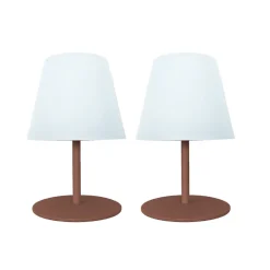 2 Lampes de table TWINS Terracotta H16cm