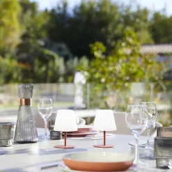 2 Lampes de table TWINS Terracotta H16cm