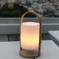 2 Lanternes sans fil LED WOODY H37cm