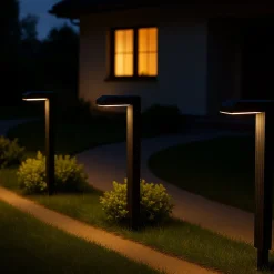 4 Potelets solaires TORLY H49cm 200LM