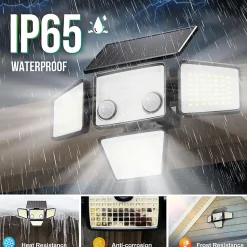 4 Projecteurs solaires sensor FAIRVIEW 700LM