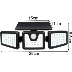 4 Projecteurs solaires sensor FALCON 800LM