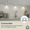 3 spots Chardin LED intégrée blanc neutre IP20 450lm 9W L.12xl.11,8xH.3,9cm chrome GoodHome