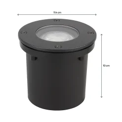 3 spots d'extérieur encastrables Wonsey noir GU10 25W IP65/IP67 Goodhome