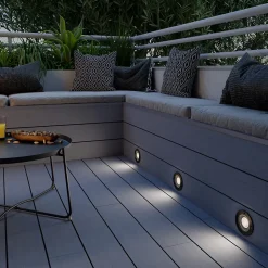 3 spots d'extérieur encastrables Wonsey noir GU10 25W IP65/IP67 Goodhome