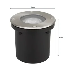 3 spots d'extérieur encastrables Wonsey argent GU10 25W IP65/IP67 Goodhome