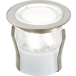 10 spots encastrable Coldstrip LED intégrée 4.9W IP65 et IP67 GoodHome argent lumière blanche