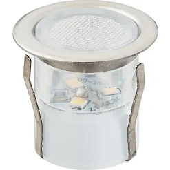 10 spots encastrable Coldstrip LED intégrée 4.9W IP65 et IP67 GoodHome argent lumière blanche
